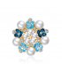 SB313 - Blue Diamond Pearl Brooch